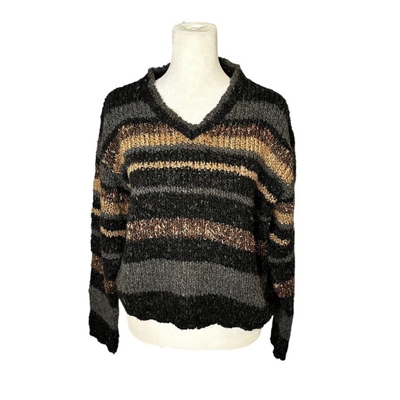 ANTHROPOLOGIE Relais Striped Sweater Size Medium Petite - Picture 1 of 6